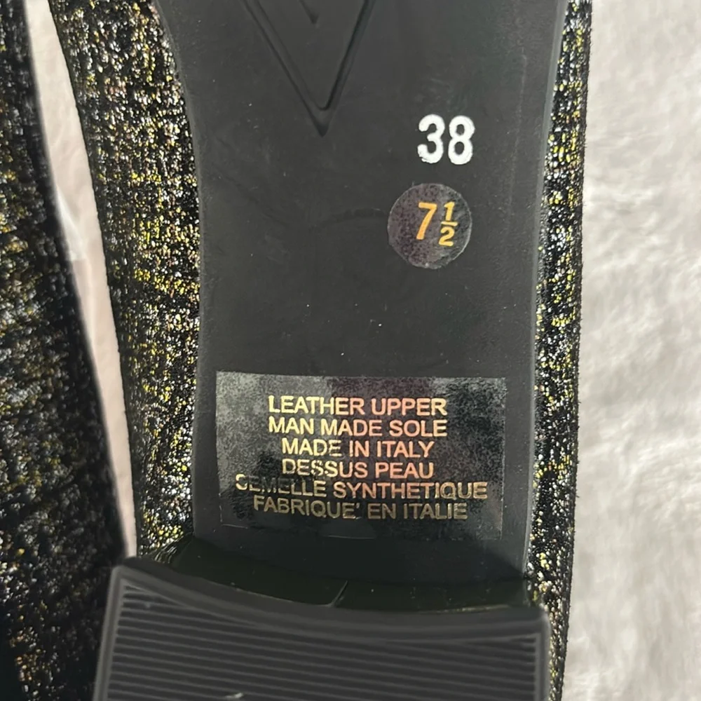 FERCA 81 Italian Genuine Leather Cap Toe Low Heel Green Tweed Pump--NEW--7.5 - Picture 15 of 16